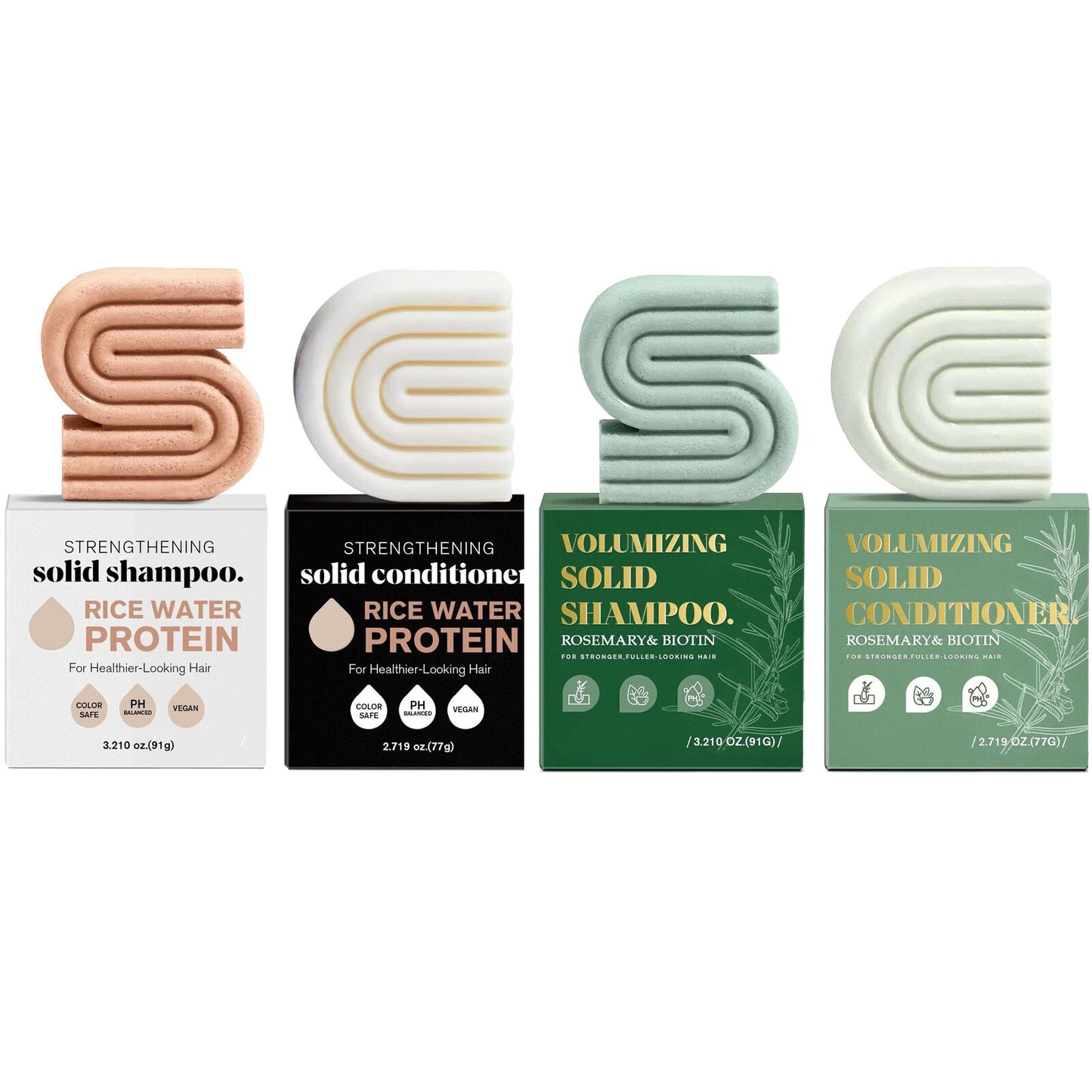 Rosemary & Biotin Volumizing Shampoo & Conditioner Bar Combo