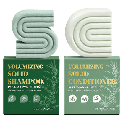 Rosemary & Biotin Volumizing Shampoo & Conditioner Bar Combo