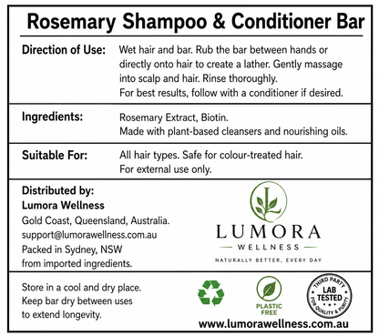 Rosemary & Biotin Volumizing Shampoo & Conditioner Bar Combo