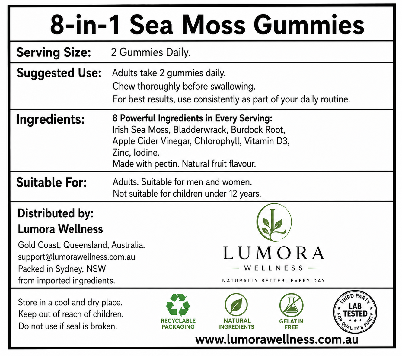 8-in-1 Sea Moss Gummies